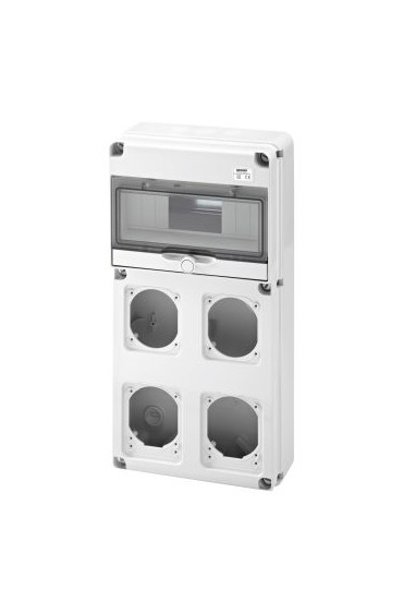 Gewiss Q-DIN 10 MODÜLLER - 2 FLANŞ IEC 16A + 2 IEC 16/32 A - IP65
