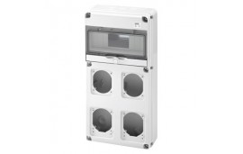 Gewiss Q-DIN 10 MODÜLLER - 2 FLANŞ IEC 16A + 2 IEC 16/32 A - IP65