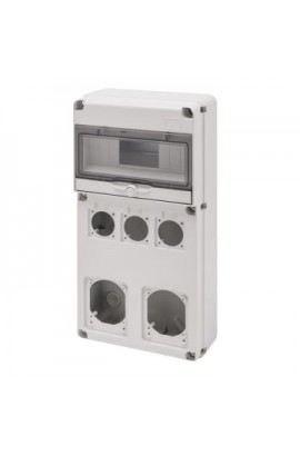 Gewiss Q-DIN 10 MODÜLLER - 3 FLANŞ SOKET-OUTLET 50X50 mm + 2 FLANŞ IEC 16/32 A - IP65