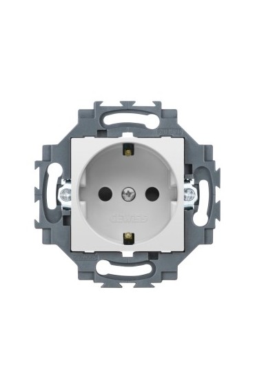 Gewiss Topraklı priz - 2P+T 16A - önden vidalı bağlantı beyaz -GW35207W